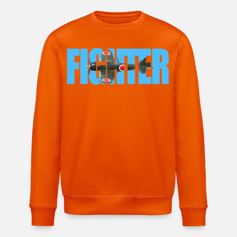 Chasseur A6M Zero - Sweat bio ROLLER Stanley/Stella Unisexe - orange profond