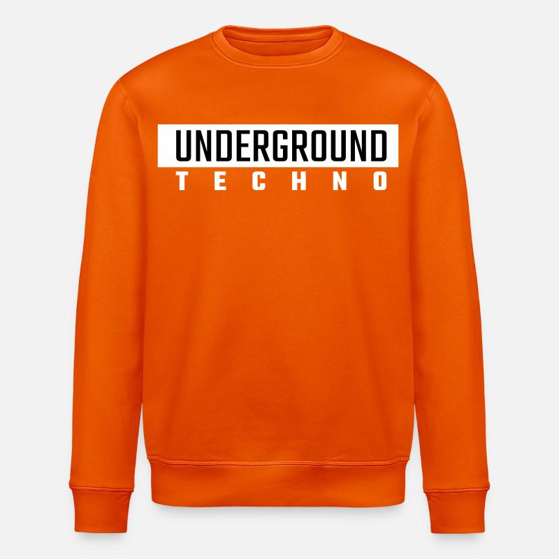 Underground Techno - Stanley/Stella ROLLER Unisex Organic Sweatshirt - bright orange