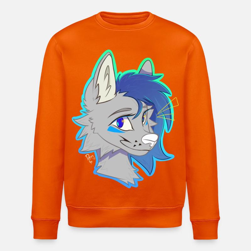 Windspiel, die Wölfin (von Derpy Fox) - Stanley/Stella Unisex Bio-Sweatshirt ROLLER - Tieforange