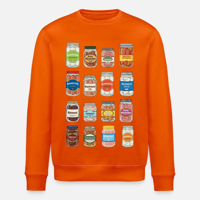 Des saucisses dans un bocal - Sweat bio ROLLER Stanley/Stella Unisexe - orange profond