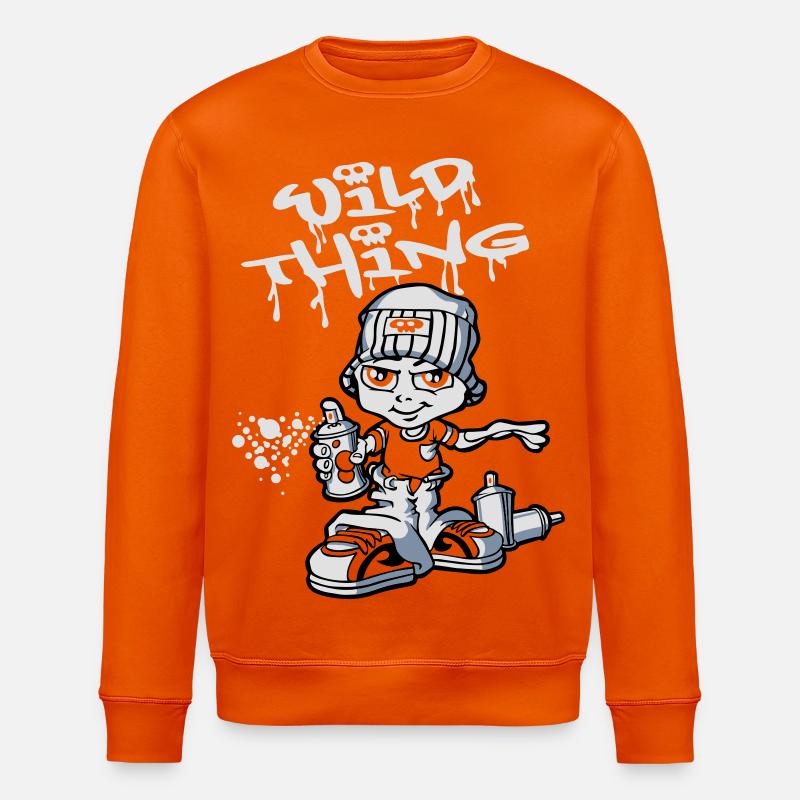 Junge Graffiti-flex - Stanley/Stella Unisex Bio-Sweatshirt ROLLER - Tieforange