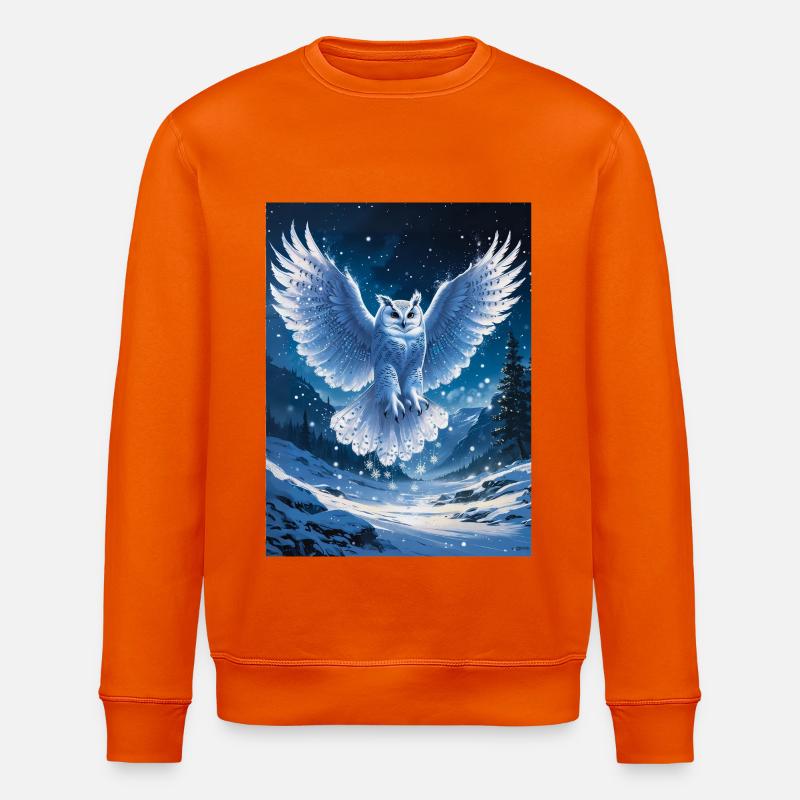 Schnee-Eule - Stanley/Stella Unisex Bio-Sweatshirt ROLLER - Tieforange