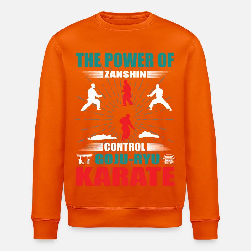 Goju-Ryu Karate Zanshin Design - Stanley/Stella Unisex Bio-Sweatshirt ROLLER - Tieforange
