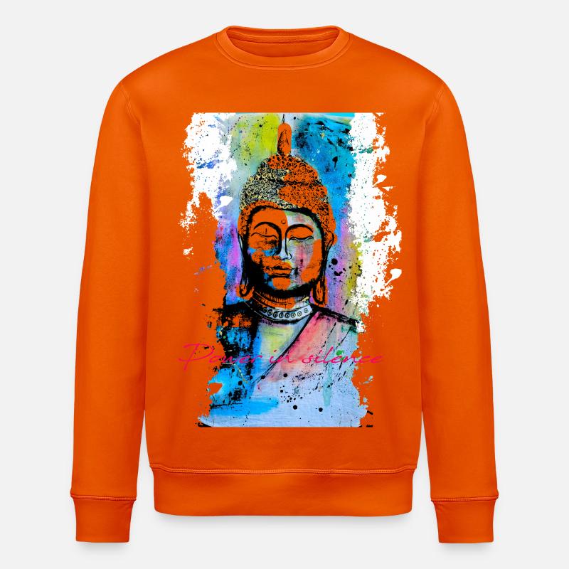 Puissance silencieuse du Bouddha - Sweat bio ROLLER Stanley/Stella Unisexe - orange profond