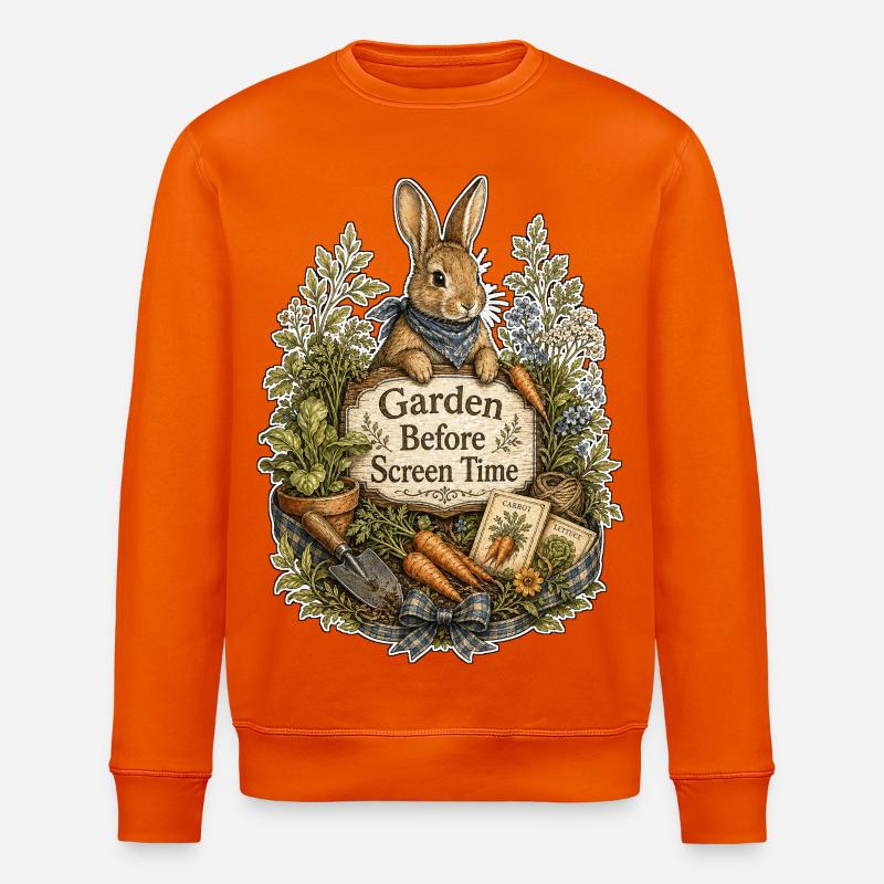 Garden Before Screen Time - Stanley/Stella Unisex Bio-Sweatshirt ROLLER - Tieforange