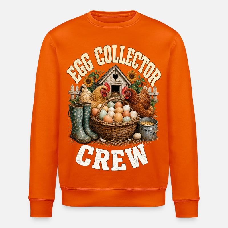 EGG COLLECTOR CREW - Stanley/Stella Unisex Bio-Sweatshirt ROLLER - Tieforange