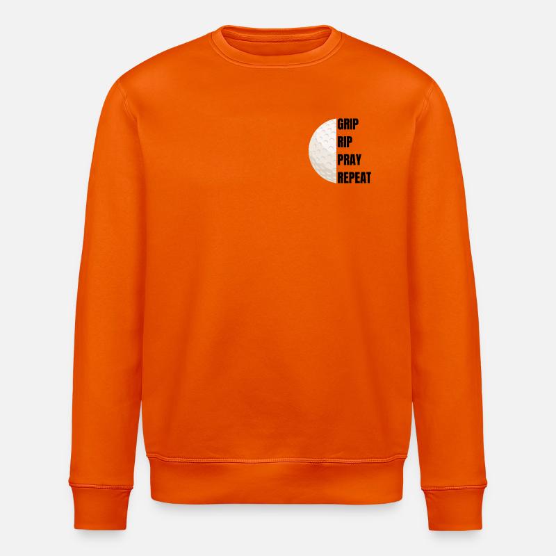 Grip Rip Pray Repeat – Golfslogan - Stanley/Stella Unisex Bio-Sweatshirt ROLLER - Tieforange