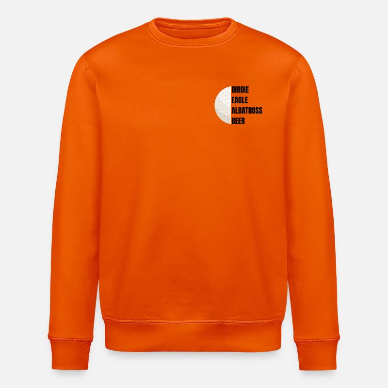 Birdie Eagle Albatross Beer - Golfslogan - Stanley/Stella Unisex Bio-Sweatshirt ROLLER - Tieforange