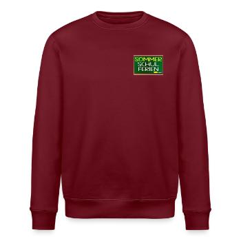 SOMMERSCHULFERIEN SCHULE - SOMMER - Stanley/Stella Unisex Bio-Sweatshirt ROLLER - Burgunderrot - Vorne - Nik (191cm)