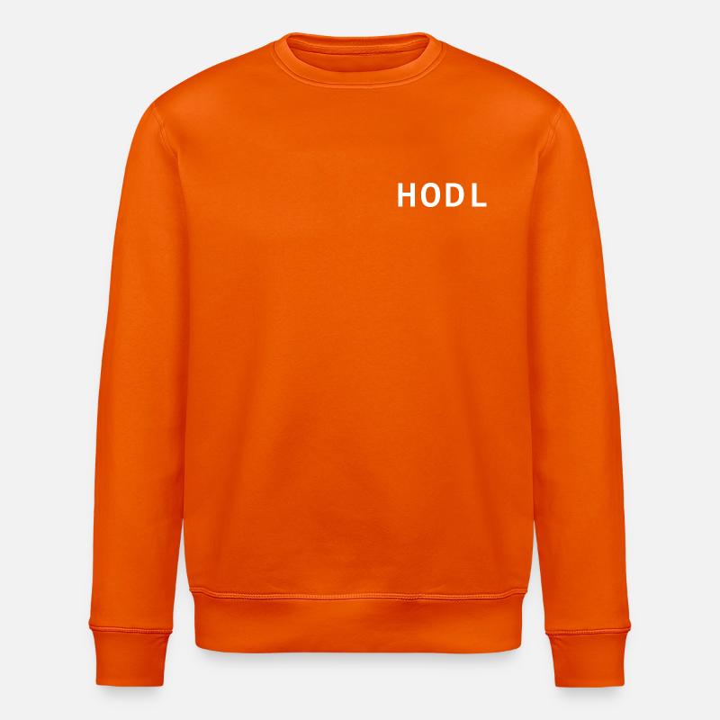HODL, small, white - Stanley/Stella Unisex Bio-Sweatshirt ROLLER - Tieforange