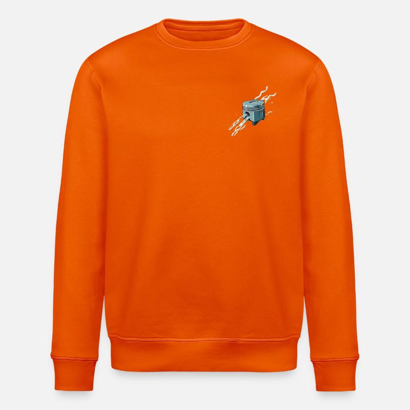 Piston Flame - Stanley/Stella ROLLER Unisex Organic Sweatshirt - bright orange