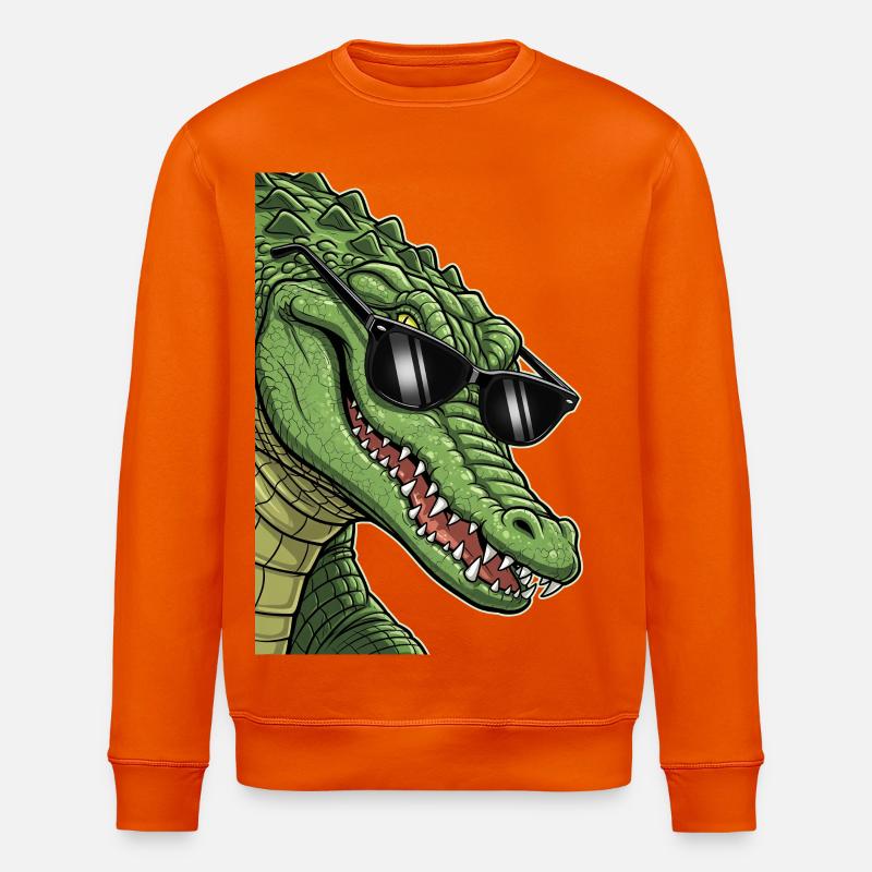 Crocodile décontracté avec lunettes de soleil - Sweat bio ROLLER Stanley/Stella Unisexe - orange profond