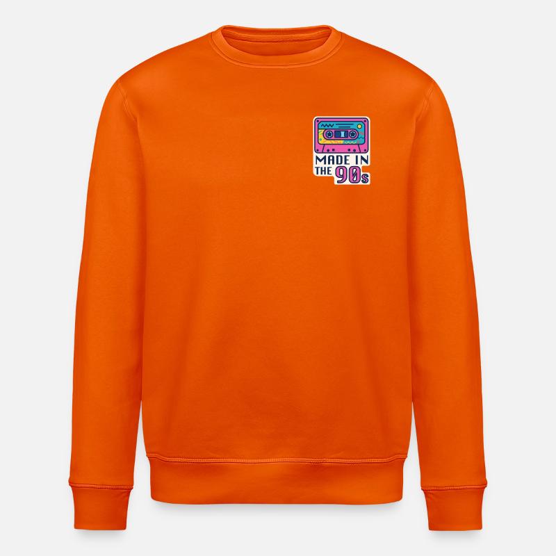 Kassette 90er Nostalgie Design - Stanley/Stella Unisex Bio-Sweatshirt ROLLER - Tieforange