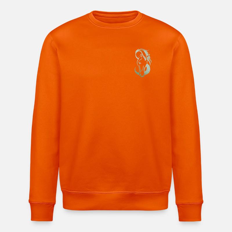 Silhouette Pferd Unendliche Liebe - Stanley/Stella Unisex Bio-Sweatshirt ROLLER - Tieforange