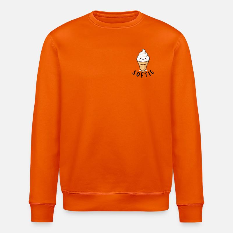 Softie Softeis Lover Eiscreme Icon Geschenk - Stanley/Stella ROLLER Unisex Organic Sweatshirt - bright orange