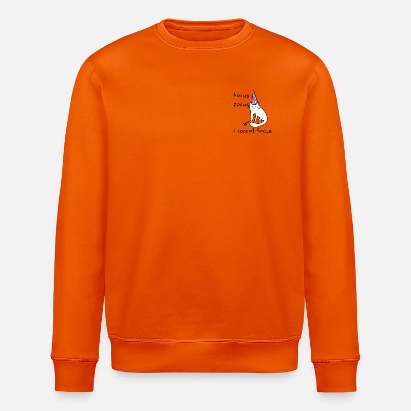 Katze mit lila Zauberhut - Stanley/Stella Unisex Bio-Sweatshirt ROLLER - Tieforange