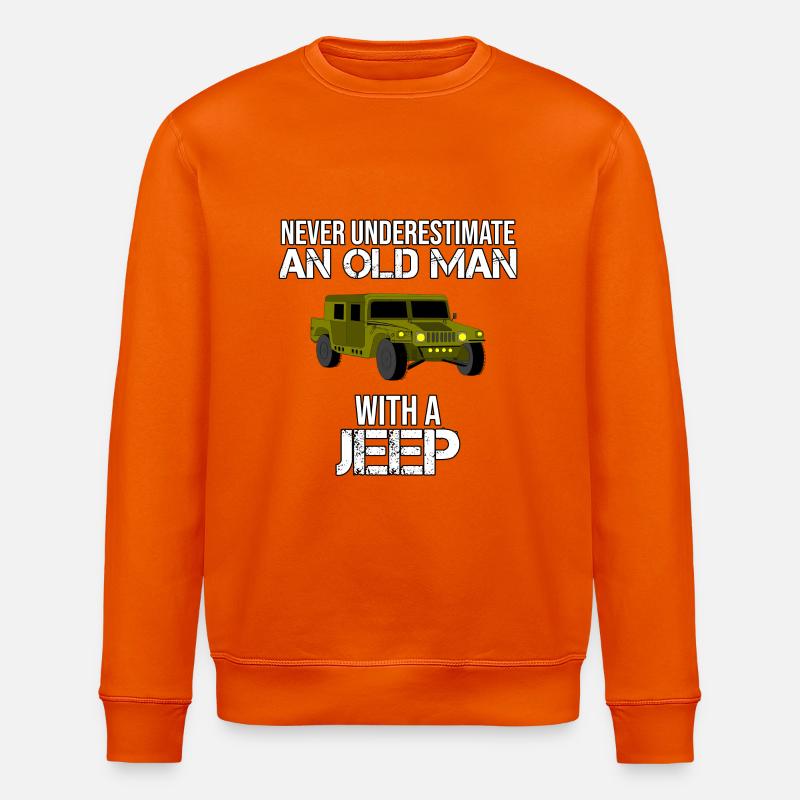 Old Man Jeep Abenteuer - Stanley/Stella Unisex Bio-Sweatshirt ROLLER - Tieforange