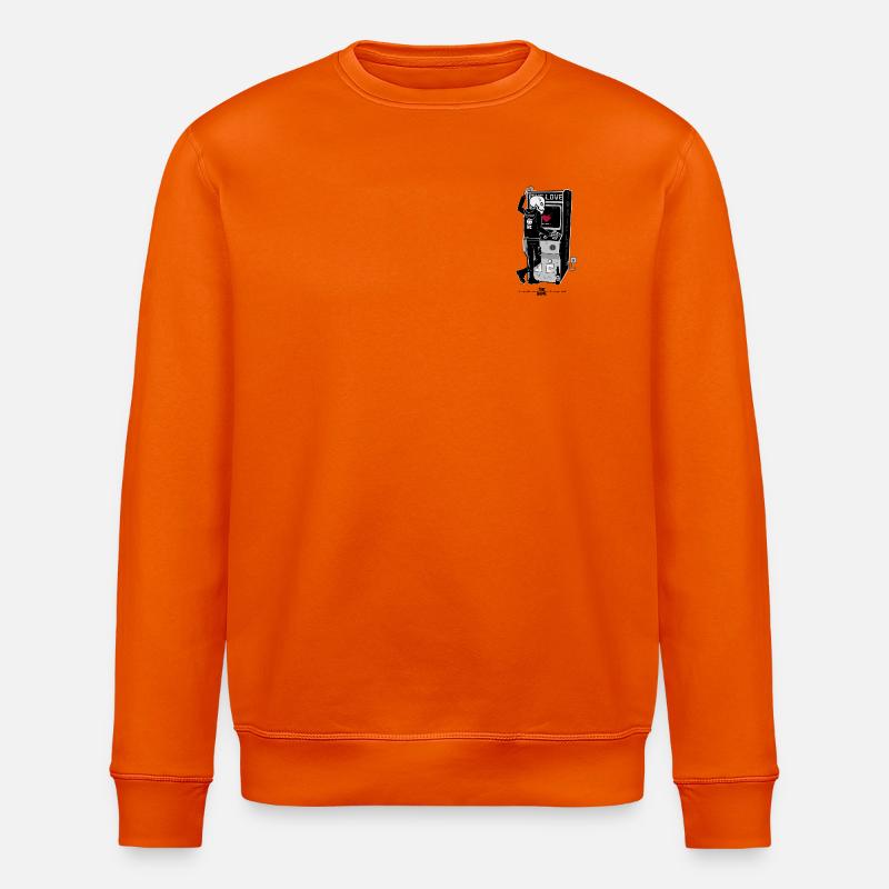 Skelett am Retro Arcade Herzschmerz - Stanley/Stella Unisex Bio-Sweatshirt ROLLER - Tieforange