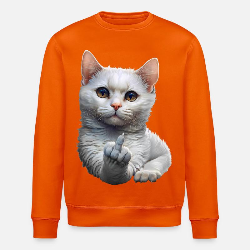 Katze - Stanley/Stella Unisex Bio-Sweatshirt ROLLER - Tieforange