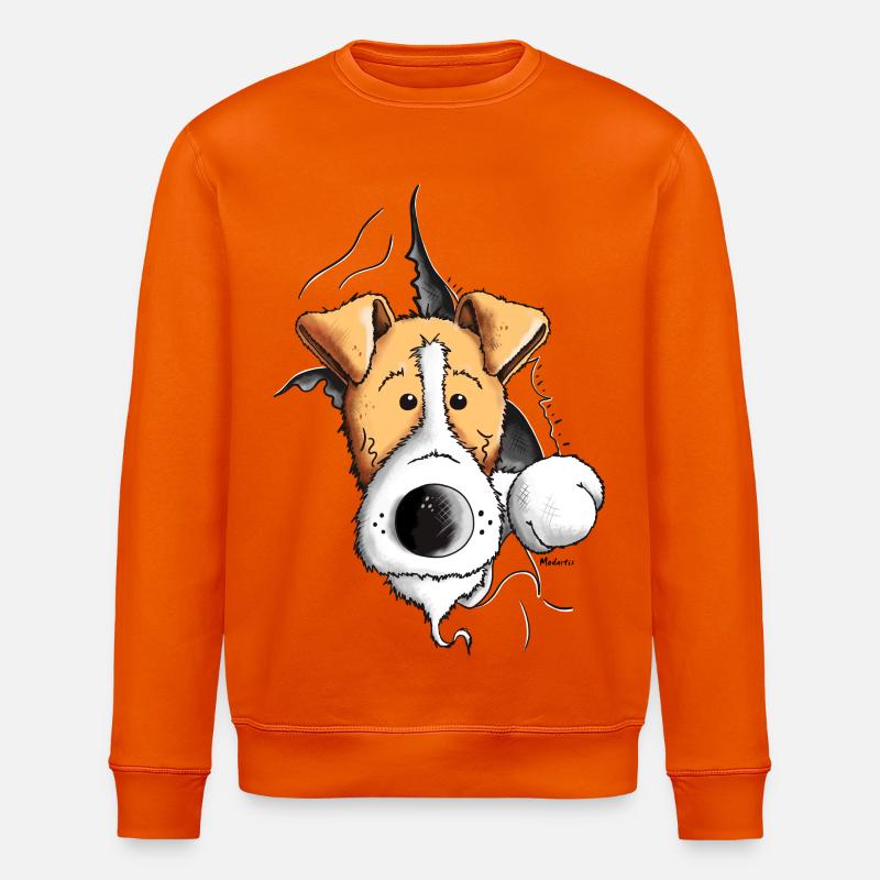 Finn der Foxterrier - Stanley/Stella Unisex Bio-Sweatshirt ROLLER - Tieforange