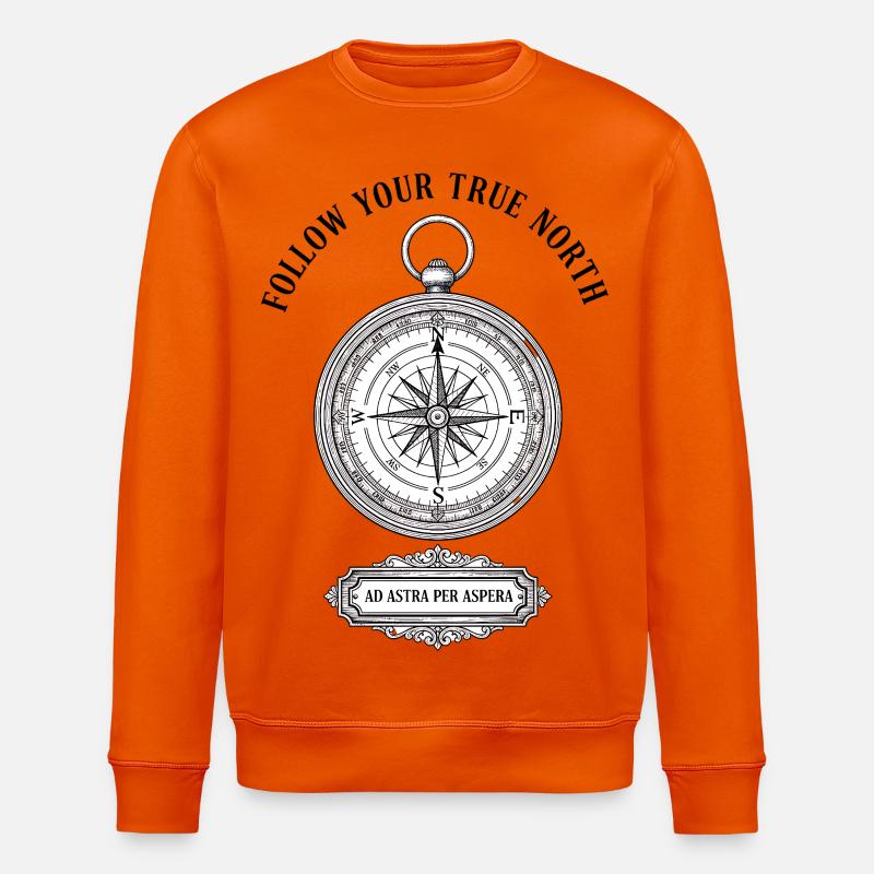 Kompass der Abenteuerpfade - Stanley/Stella Unisex Bio-Sweatshirt ROLLER - Tieforange