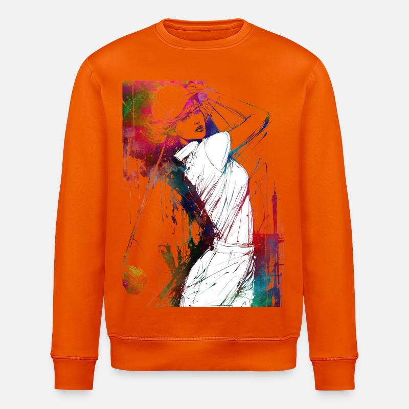 Golfspieler #golf - Stanley/Stella Unisex Bio-Sweatshirt ROLLER - Tieforange