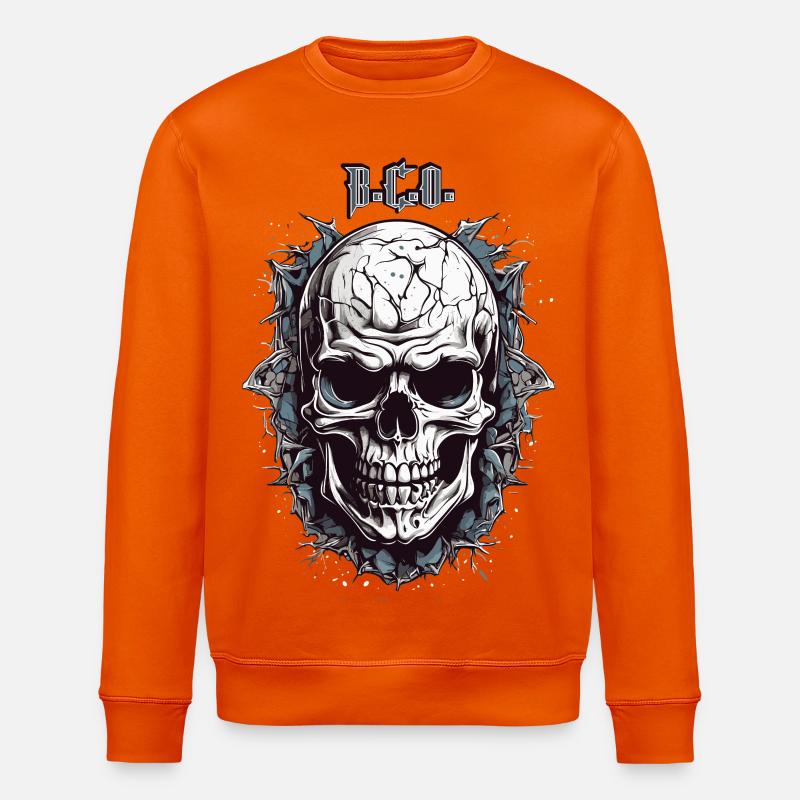 Crâne B.C.O - Sweat bio ROLLER Stanley/Stella Unisexe - orange profond