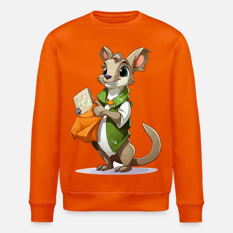 Känguru mit Einkaufstasche - Stanley/Stella Unisex Bio-Sweatshirt ROLLER - Tieforange