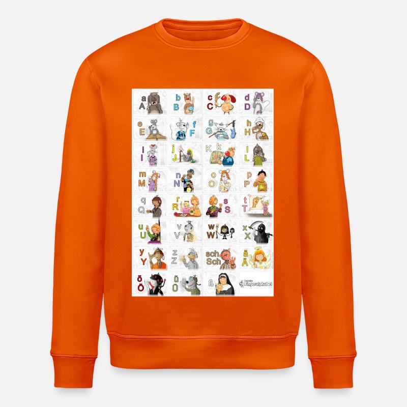 Deutsches Fingeralphabet 2 / - Stanley/Stella Unisex Bio-Sweatshirt ROLLER - Tieforange
