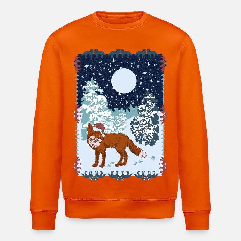 FUCHS IM MONDLICHT - Stanley/Stella Unisex Bio-Sweatshirt ROLLER - Tieforange