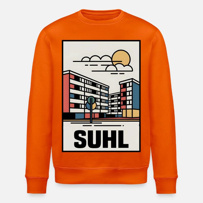 Suhl Thüringen Plattenbau - Stanley/Stella Unisex Bio-Sweatshirt ROLLER - Tieforange
