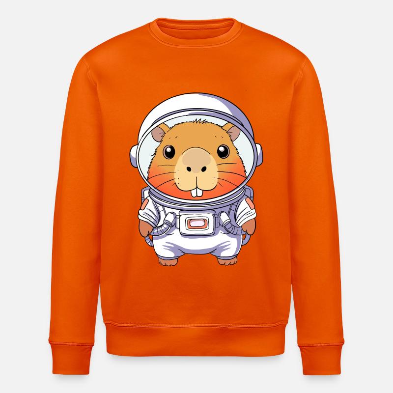 Capybara Astronaute - Sweat bio ROLLER Stanley/Stella Unisexe - orange profond