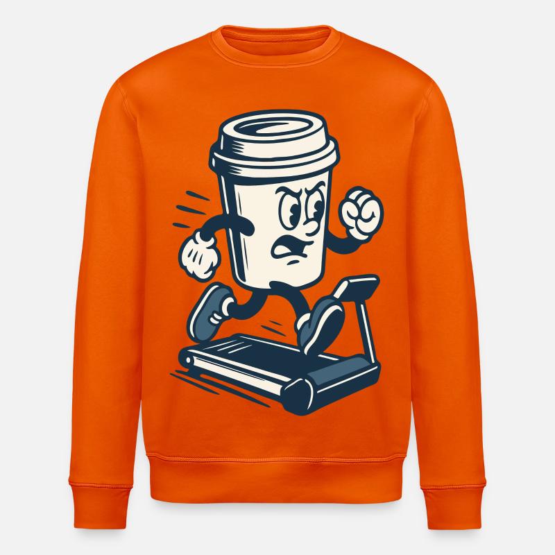 Caffeinated Sprint Coffee Cup - Stanley/Stella ROLLER Unisex Organic Sweatshirt - bright orange