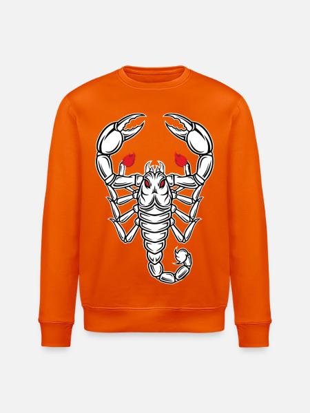 Skorpion-Maskottchen-Logo Sportspiel - Stanley/Stella Unisex Bio-Sweatshirt ROLLER - Tieforange