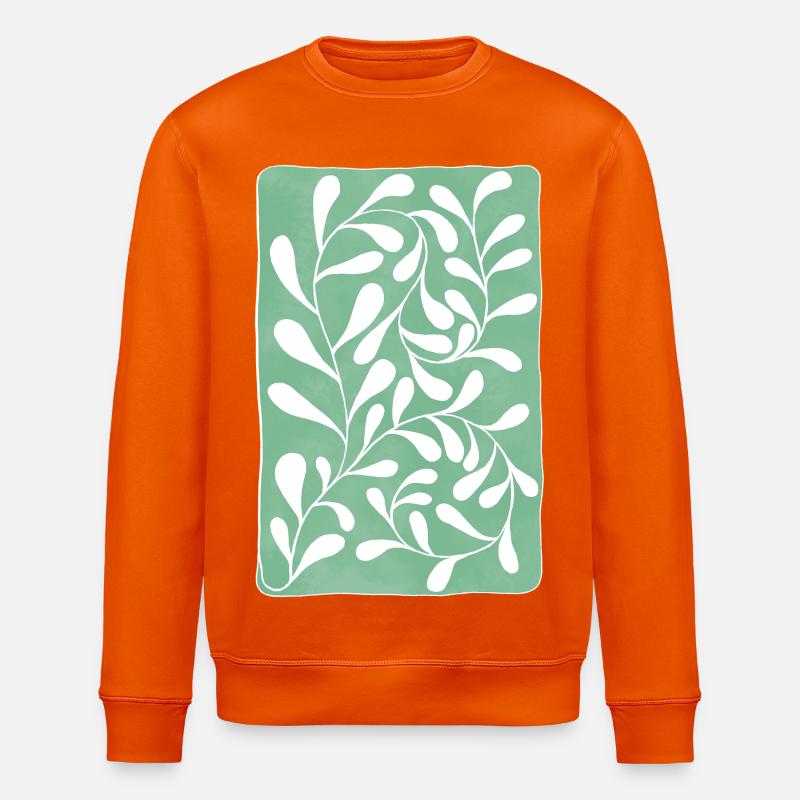 Feuilles d’eucalyptus - Sweat bio ROLLER Stanley/Stella Unisexe - orange profond