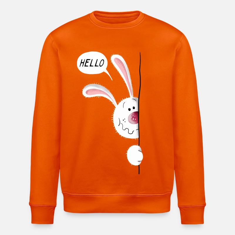 Hello Lapin - Sweat bio ROLLER Stanley/Stella Unisexe - orange profond