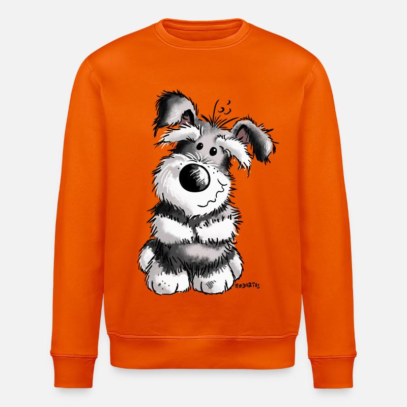 Süßer Schnauzer - Stanley/Stella Unisex Bio-Sweatshirt ROLLER - Tieforange