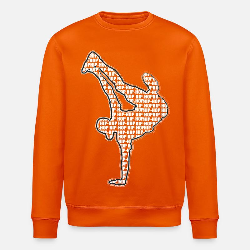 Breakdance et typographie - Sweat bio ROLLER Stanley/Stella Unisexe - orange profond
