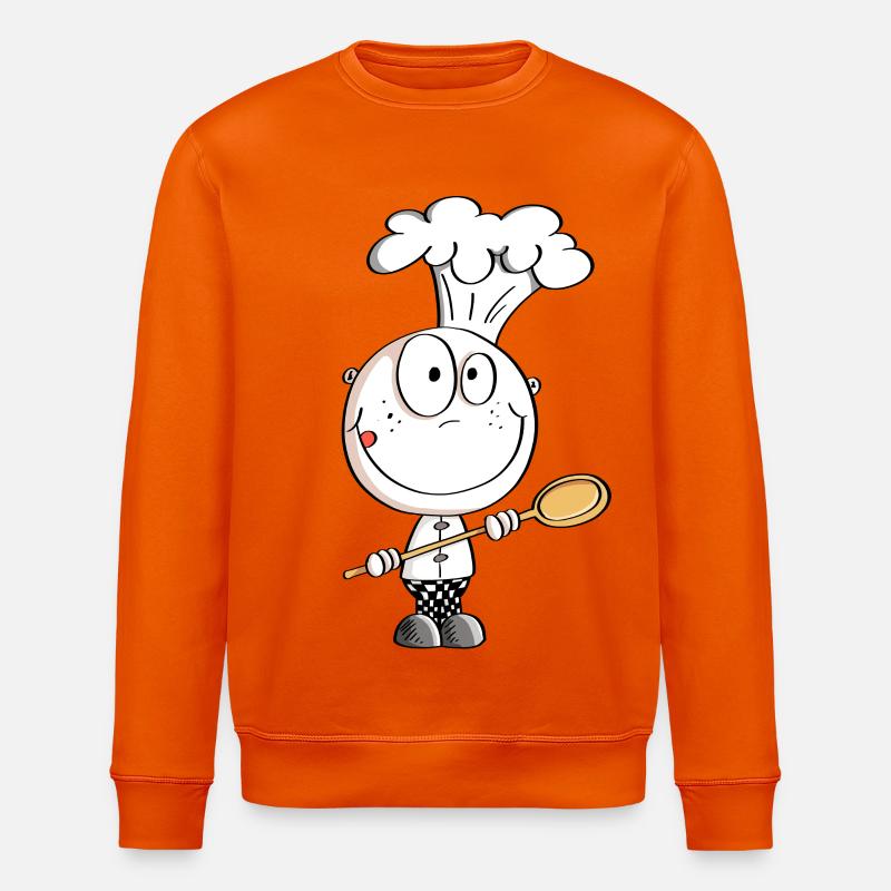 Koch Strichmännchen Comic - Stanley/Stella Unisex Bio-Sweatshirt ROLLER - Tieforange