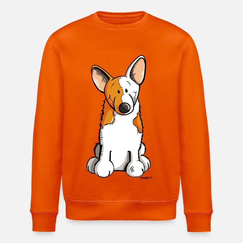 Lustiger Welsh Corgi - Stanley/Stella Unisex Bio-Sweatshirt ROLLER - Tieforange