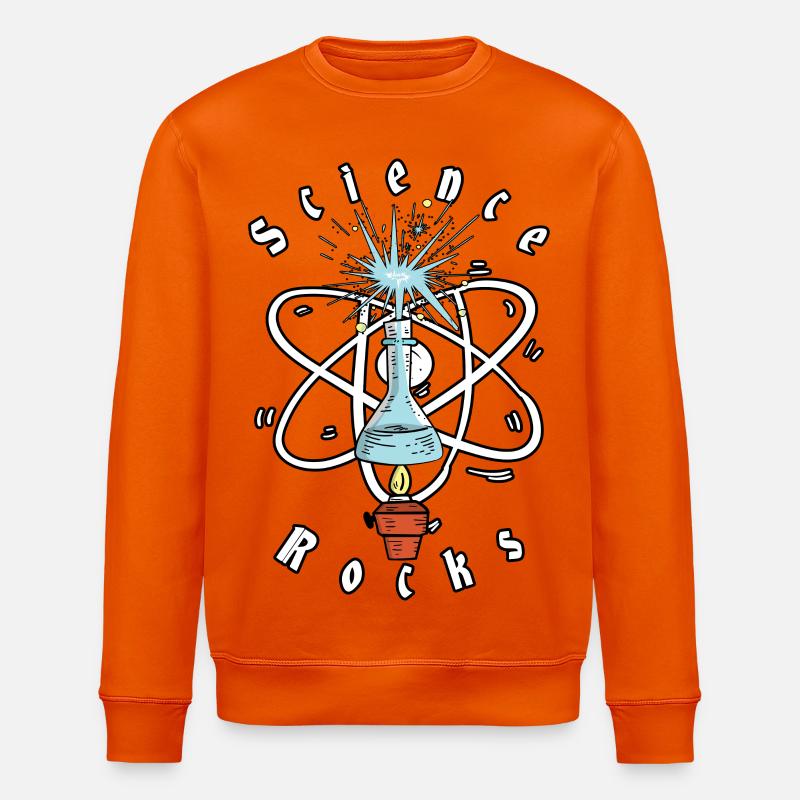 Science Physics rocks - Stanley/Stella ROLLER Unisex Organic Sweatshirt - bright orange