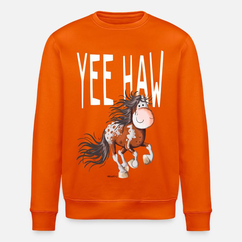 Yee Haw Cheval - Chevaux - Comique - Sweat bio ROLLER Stanley/Stella Unisexe - orange profond