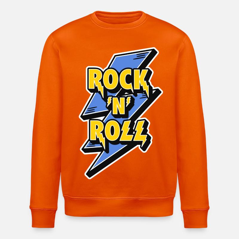 Foudre du rock 'n' roll - Sweat bio ROLLER Stanley/Stella Unisexe - orange profond