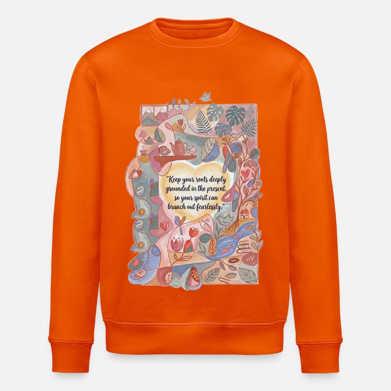 Profondément ancré dans le présent - Sweat bio ROLLER Stanley/Stella Unisexe - orange profond