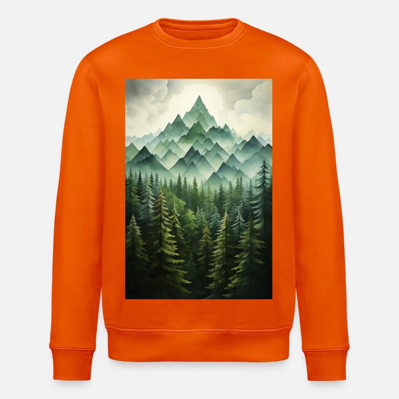 Waldlandschaft - Stanley/Stella Unisex Bio-Sweatshirt ROLLER - Tieforange