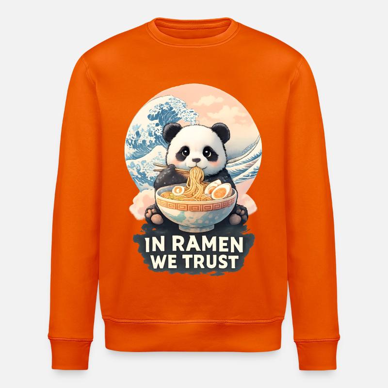 Panda Ramen Great Wave Japan - Stanley/Stella Unisex Bio-Sweatshirt ROLLER - Tieforange