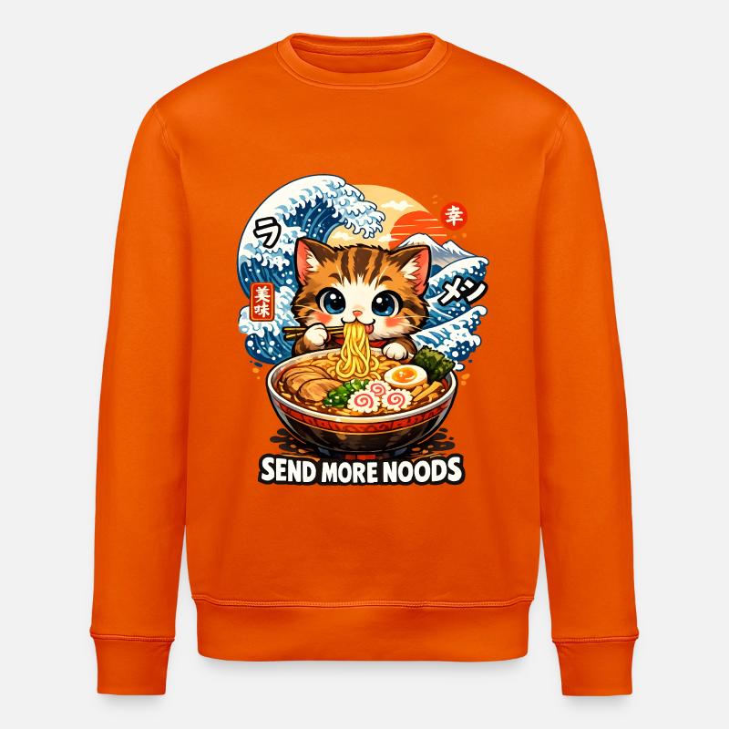 Katzenramen Ukiyoe - Stanley/Stella Unisex Bio-Sweatshirt ROLLER - Tieforange