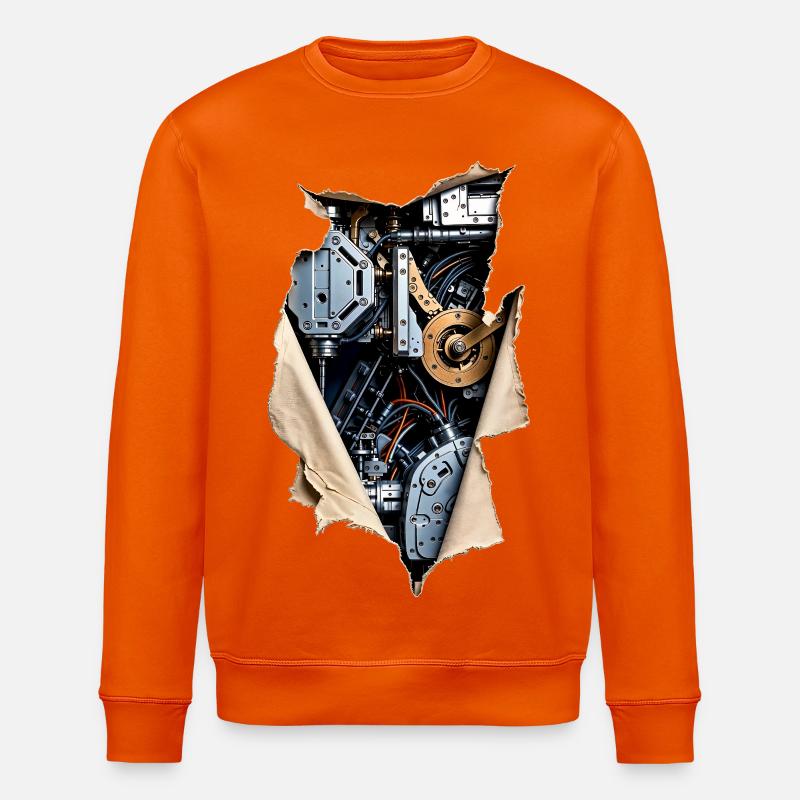 Synthetic Layer 04 Tissue Override - Stanley/Stella ROLLER Unisex Organic Sweatshirt - bright orange