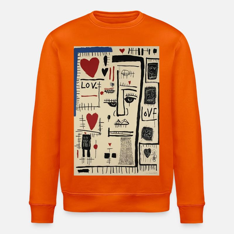 Visage Cubiste Amour et Esquisses - Sweat bio ROLLER Stanley/Stella Unisexe - orange profond