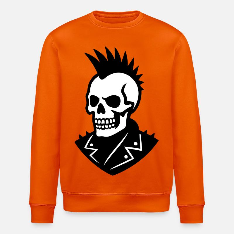 Skull Punk - Stanley/Stella Unisex Bio-Sweatshirt ROLLER - Tieforange